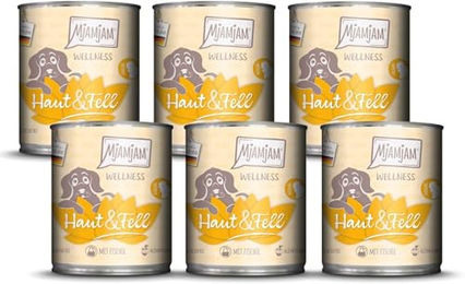 Mjamjam Hunde Nassfutter Wellness Haut & Fell Huhn - 6 x 800 g – Bild 1 von 6