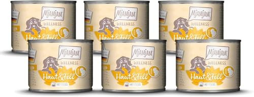 Produktbild von Mjamjam Hunde Nassfutter Wellness Haut & Fell Huhn - 6 x 200 g