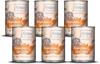 Produktbild von Mjamjam Hunde Nassfutter Wellness Knochen & Gelenke Rind - 6 x 400 g