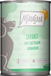 Produktbild von MjAMjAM Insekt mit saftigem Hühnchen Nassfutter für Hunde - 400 g