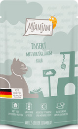 Produktbild von Mjamjam Insekt und Kalb Katzenfutter - 12 x 125 g