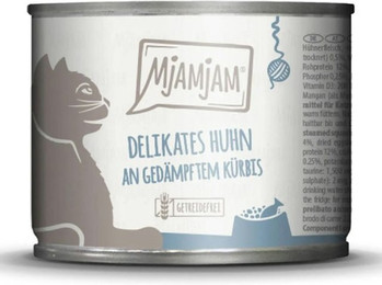 Produktbild von MjAMjAM Katze Sparpaket 12x200g  Huhn mit Kürbis