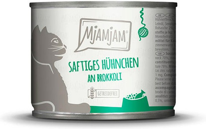 Produktbild von MjAMjAM Katze Sparpaket 12x200g  saftiges Hühnchen mit Brokkoli