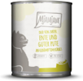 Produktbild von Mjamjam Katze Sparpaket 12x800g DUO Ente und Pute mit Kürbis