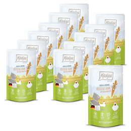 Produktbild von MjAMjAM Katzen Nassfutter Chicks & Friends köstliches Huhn an feinen Möhrchen - 12 x 125 g