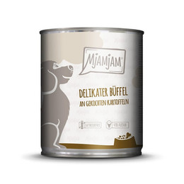 Produktbild von Mjamjam Katzen Nassfutter delikater Büffel an gekochten Kartoffeln - 6 x 800 g