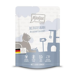 Produktbild von MjAMjAM Katzen Nassfutter delikates Huhn an gedämpftem Kürbis - 300 g