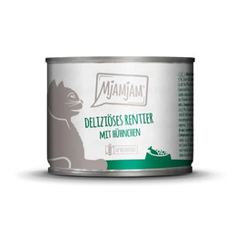 Produktbild von MjAMjAM Katzen Nassfutter deliziöses Rentier mit Hühnchen und Möhrchen - 6 x 200 g