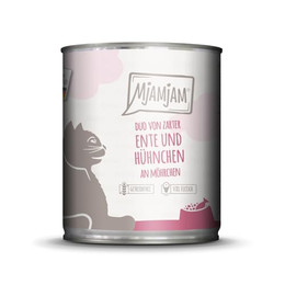 Produktbild von MjAMjAM Katzen Nassfutter Duo Ente & Hühnchen an Möhrchen - 800 g