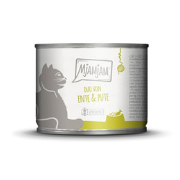 Produktbild von Mjamjam Katzen Nassfutter Duo Ente & Pute mit Kürbis - 200 g