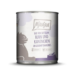 Produktbild von MjAMjAM Katzen Nassfutter Duo Hühnchen & Kaninchen mit Kürbis - 800 g