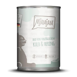 Produktbild von MjAMjAM Katzen Nassfutter Duo Kalb & Hering - 400 g