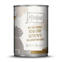 Produktbild von MjAMjAM Katzen Nassfutter DUO Rind & Pute & Kürbis - 400 g