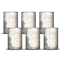 Produktbild von MjAMjAM Katzen Nassfutter DUO von Hühnchen & Kalb an Kürbis - 6 x 400 g