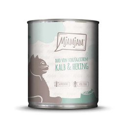 Produktbild von MjAMjAM Katzen Nassfutter Duo von Kalb & Hering - 800 g