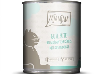 Produktbild von MjAMjAM Katzen Nassfutter Gute Pute an gedämpftem Kürbis - 6 x 800 g
