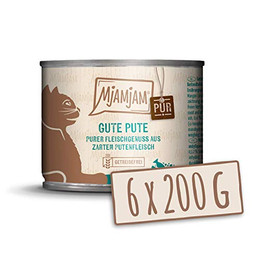 Produktbild von MjAMjAM Katzen Nassfutter Gute Pute pur - 6 x 200 g