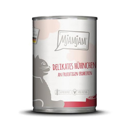 Produktbild von MjAMjAM Katzen Nassfutter Huhn & Erdbeeren - 400 g
