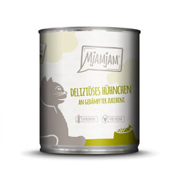 Produktbild von Mjamjam Katzen Nassfutter Huhn & Zucchini - 800 g