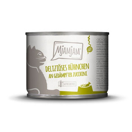 Produktbild von Mjamjam Katzen Nassfutter Huhn & Zucchini - 6 x 200 g