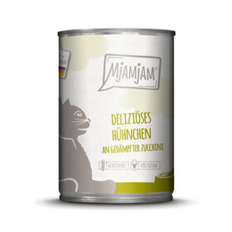 Produktbild von Mjamjam Katzen Nassfutter Huhn & Zucchini - 6 x 400 g