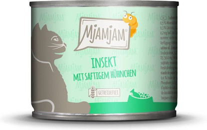 Produktbild von Mjamjam Katzen Nassfutter Insekt mit saftigem Hühnchen - 6 x 200 g