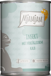 Produktbild von Mjamjam Katzen Nassfutter Insekt mit vorzüglichem Kalb - 6 x 400 g