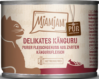 Produktbild von MjAMjAM Katzen Nassfutter Känguru pur - 6 x 200 g