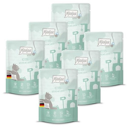 Produktbild von MjAMjAM Katzen Nassfutter Kitten gute Pute mit Lachsöl - 6 x 300 g
