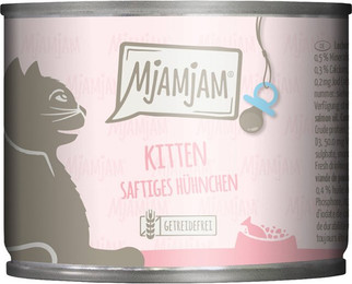 Produktbild von MjAMjAM Katzen Nassfutter Kitten saftiges Hühnchen mit Lachsöl - 6 x 200 g