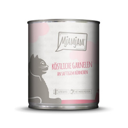 Produktbild von MjAMjAM Katzen Nassfutter köstliche Garnelen an saftigem Hühnchen - 6 x 800 g