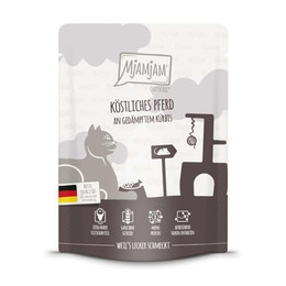 Produktbild von MjAMjAM Katzen Nassfutter köstliches Pferd an gedämpftem Kürbis - 6 x 300 g