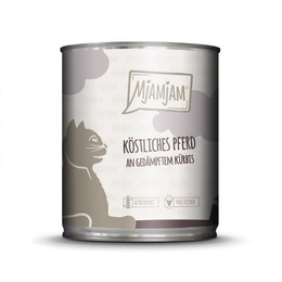 Produktbild von MjAMjAM Katzen Nassfutter köstliches Pferd an gedämpftem Kürbis - 6 x 800 g