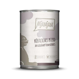 Produktbild von MjAMjAM Katzen Nassfutter köstliches Pferd an gedämpftem Kürbis - 6 x 400 g