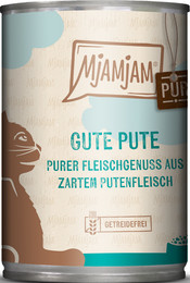 Produktbild von MjAMjAM Katzen Nassfutter purer Fleischgenuss gute Pute pur - 6 x 400 g