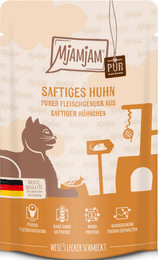 Produktbild von MjAMjAM Katzen Nassfutter purer Fleischgenuss Hühnchen pur - 12 x 125 g