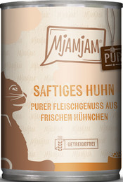 Produktbild von MjAMjAM Katzen Nassfutter purer Fleischgenuss Hühnchen pur - 6 x 400 g