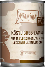 Produktbild von MjAMjAM Katzen Nassfutter purer Fleischgenuss köstliches Lamm pur - 6 x 400 g