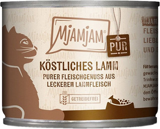 Produktbild von MjAMjAM Katzen Nassfutter purer Fleischgenuss köstliches Lamm pur - 6 x 200 g