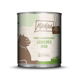 Produktbild von MjAMjAM Katzen Nassfutter purer Fleischgenuss Rind pur - 6 x 800 g