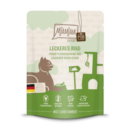 Produktbild von MjAMjAM Katzen Nassfutter purer Fleischgenuss Rind pur - 300 g