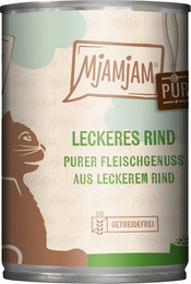 Produktbild von MjAMjAM Katzen Nassfutter purer Fleischgenuss Rind pur - 6 x 400 g