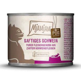 Produktbild von MjAMjAM Katzen Nassfutter purer Fleischgenuss saftiges Schwein pur - 200 g