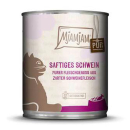 Produktbild von MjAMjAM Katzen Nassfutter purer Fleischgenuss saftiges Schwein pur - 800 g