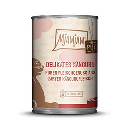 Produktbild von MjAMjAM Katzen Nassfutter purer Fleischgenuss zartes Känguru - 6 x 400 g