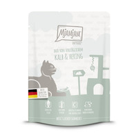 Produktbild von Mjamjam Katzen Nassfutter Quetschie DUO Kalb & Hering - 6 x 300 g