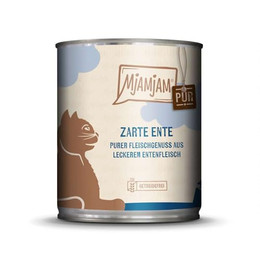 Produktbild von Mjamjam Katzen Nassfutter Quetschie zarte Ente pur - 6 x 800 g