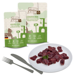Produktbild von Mjamjam Katzen Nassfutter Rind pur - 12 x 125 g