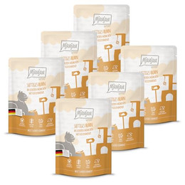 Produktbild von MjAMjAM Katzen Nassfutter saftiges Huhn mit Möhrchen - 6 x 300 g