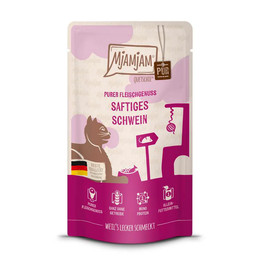 Produktbild von MjAMjAM Katzen Nassfutter saftiges Schwein pur - 12 x 125 g
